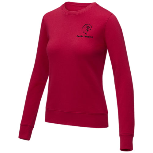 Zenon Damenpullover mit Rundhalsausschnitt - rot / XS