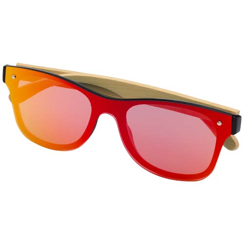 Tan Sonnenbrille mit Bambusbügeln - gelb