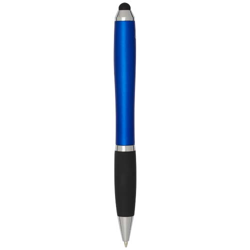 Nash RCS Stylus Kugelschreiber aus recyceltem Kunststoff mit farbigem Schaft und schwarzem Griff (blaue Tinte) - royalblau