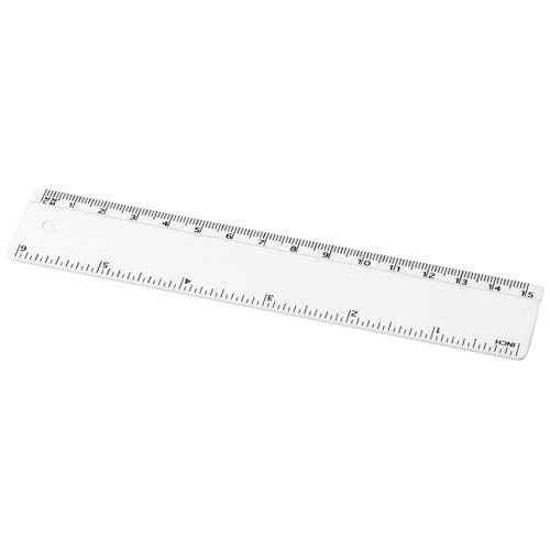Refari 15 cm Lineal aus recyceltem Kunststoff - weiss