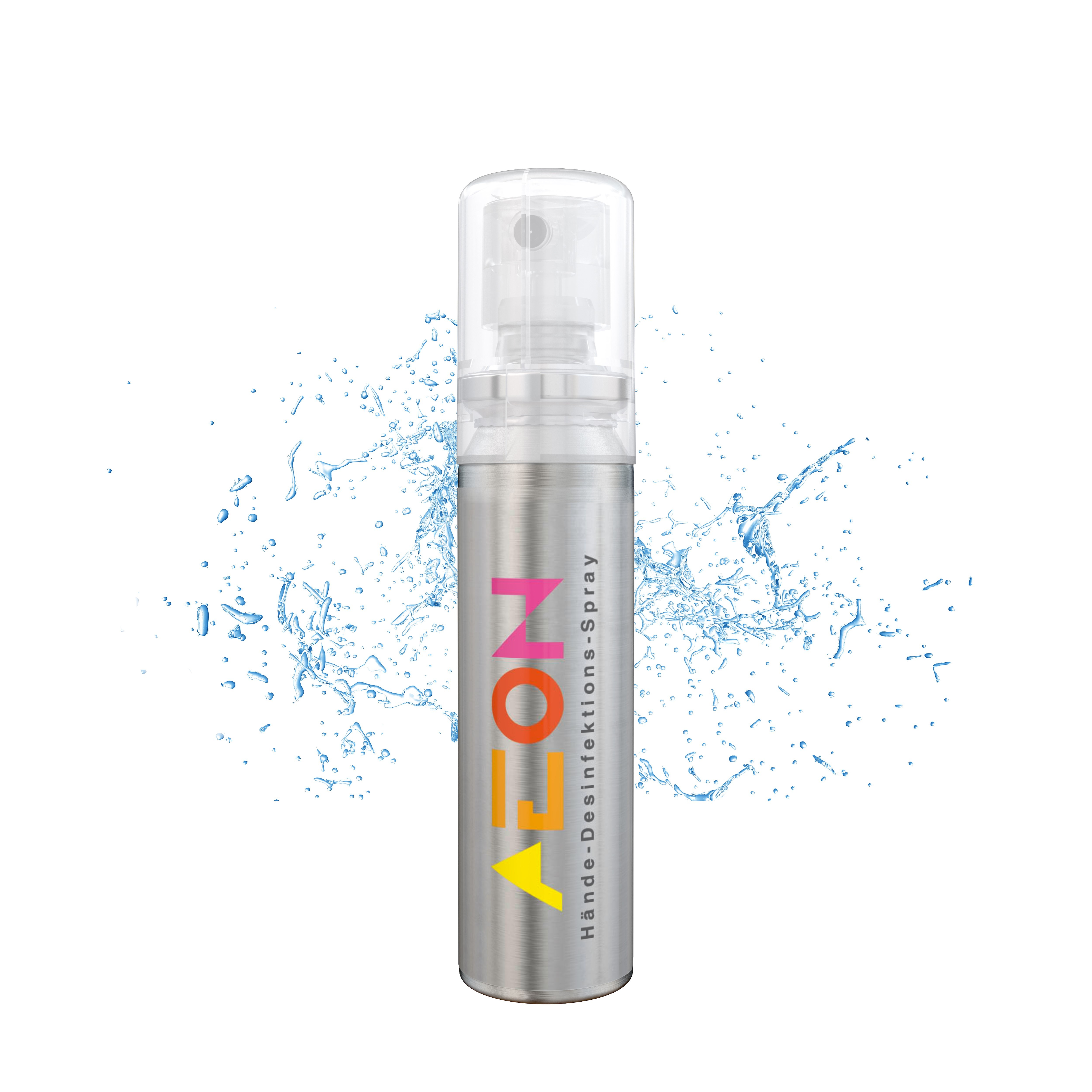 Hände-Desinfektionsspray (DIN EN 1500), 20 ml, Body Label transparent