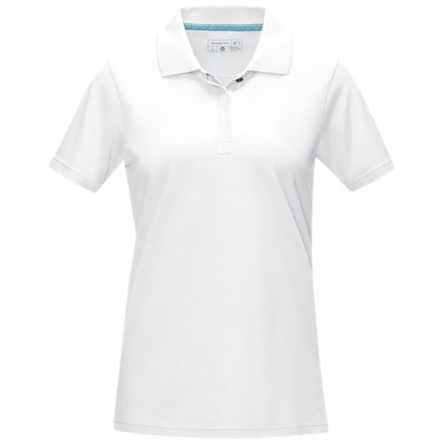 Graphite Poloshirt aus Bio-Baumwolle für Damen - weiss / S