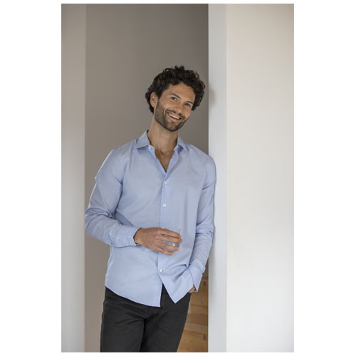 Cuprite Langarm Shirt aus Bio-Baumwolle für Herren - hellblau / XS