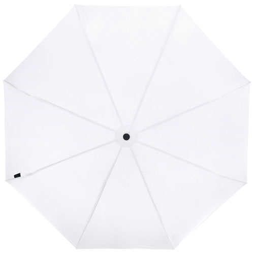 Birgit 21'' faltbarer winddichter Regenschirm aus recyceltem PET - weiss