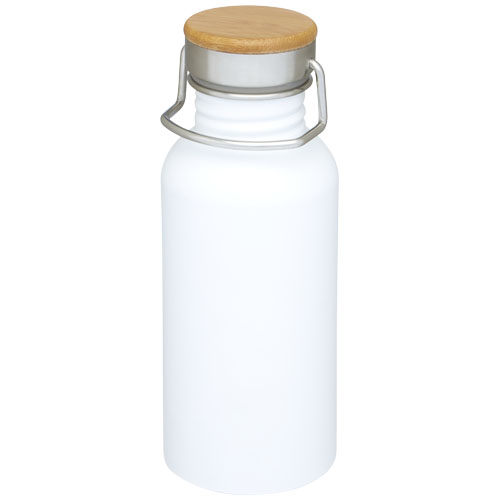 Thor 550 ml einwandige Trinkflasche aus recyceltem Edelstahl - weiss