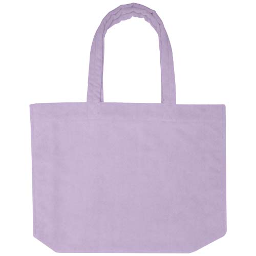 Siam GRS-recycelte Strandtragetasche aus Frottee 13 L - fliederfarben