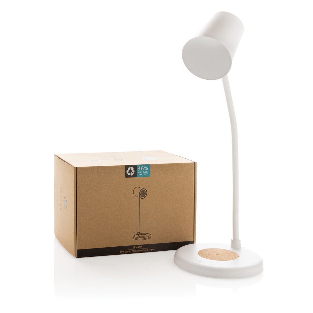 Zenara 15W Schreibtischlampe aus RCS rec. Plastik & Kork