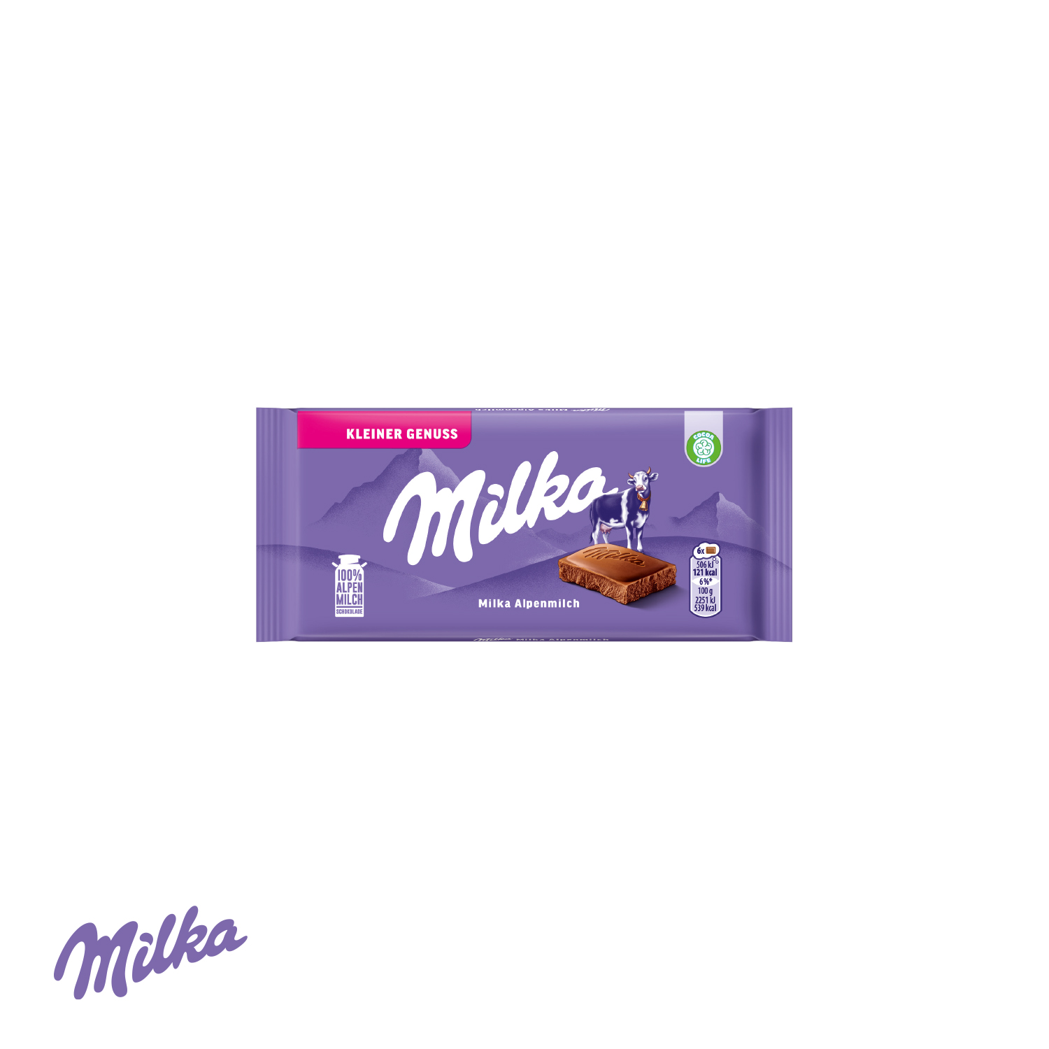 Schokoladentafel von Milka, 45 g