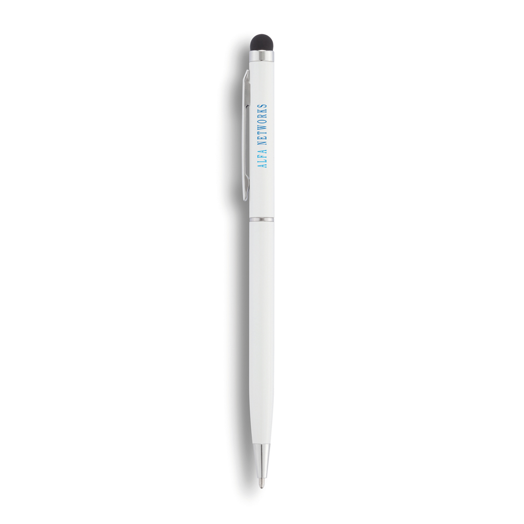 Schlanker Aluminiumkugelschreiber mit Stylus
