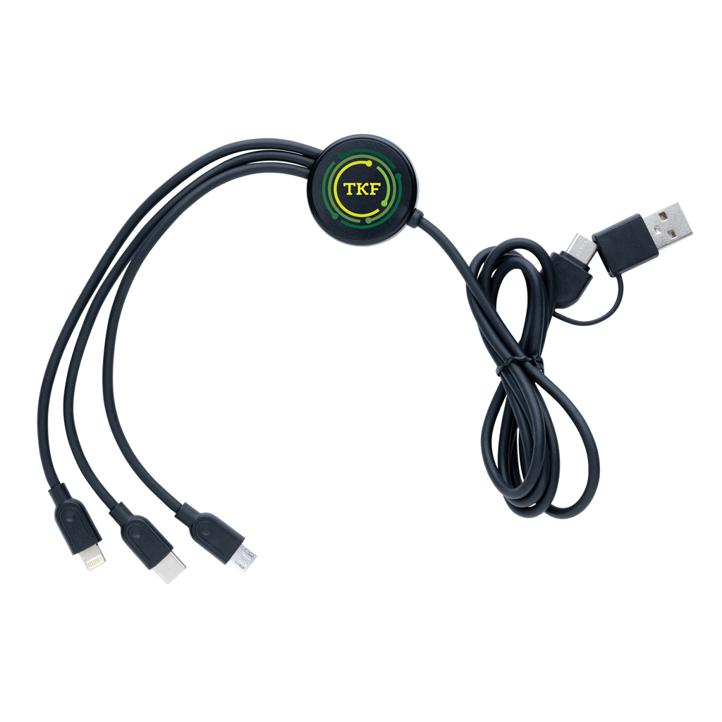 4-in-1 60W-Kabel aus RCS rec. TPE und recyceltem ABS