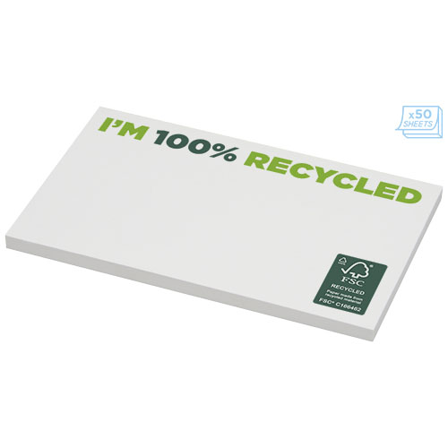 Sticky-Mate® recycelte Haftnotizen 127 x 75 mm - weiss / 25 Seiten