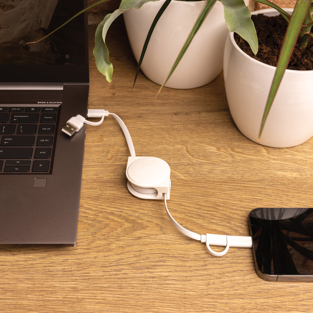 4-in-1 Kabel aus TPE und RCS Standard recyceltem Kunststoff
