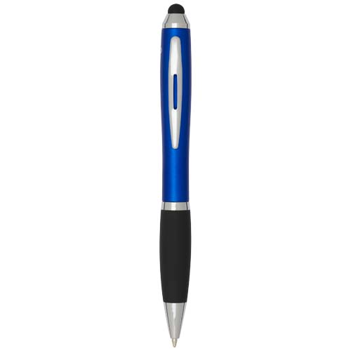 Nash RCS Stylus Kugelschreiber aus recyceltem Kunststoff mit farbigem Schaft und schwarzem Griff (blaue Tinte) - royalblau