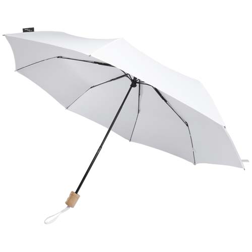 Dane 21" RPET Kompaktregenschirm - weiss