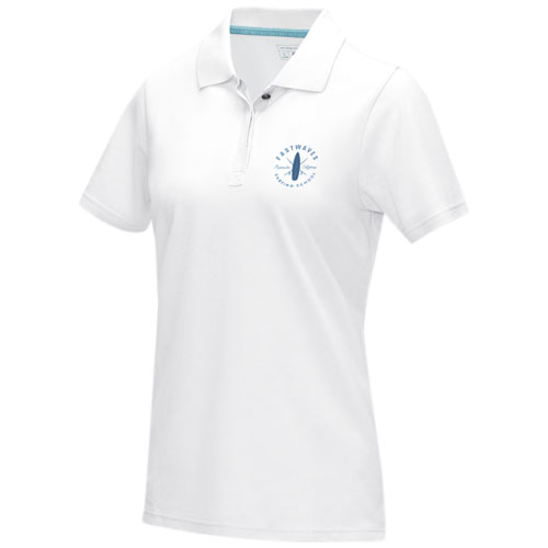Graphite Poloshirt aus Bio-Baumwolle für Damen - weiss / S