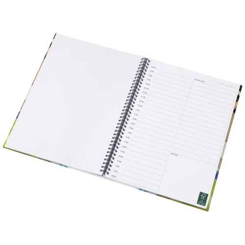 Wiro A4 Notizblock mit Hardcover und Spiralbindung - weiss / schwarz