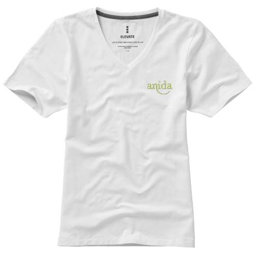 Kawartha T-Shirt für Damen mit V-Ausschnitt - weiss / XS