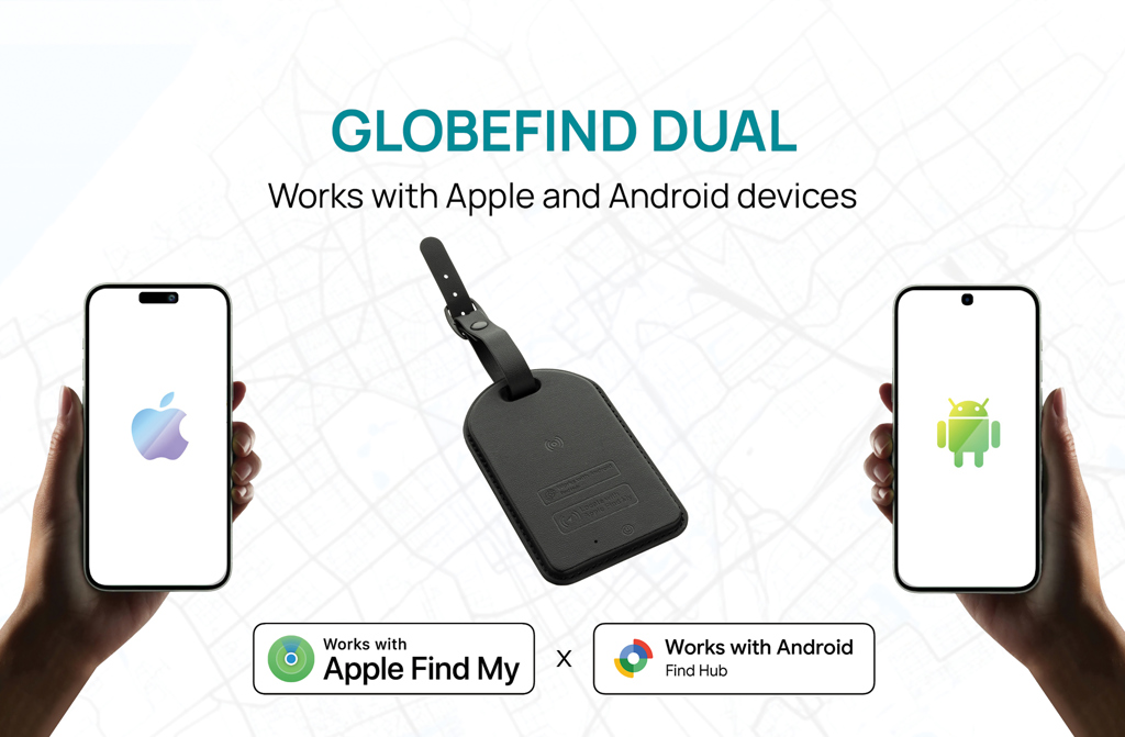 Globefind Dual RCS Gepäckanhänger mit weltweiter Ortung