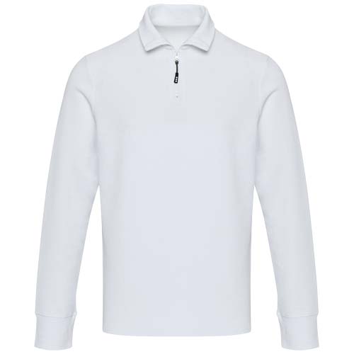 Apollo 245 g/m² Langarm Poloshirt Unisex mit Reißverschluss - weiss / XS