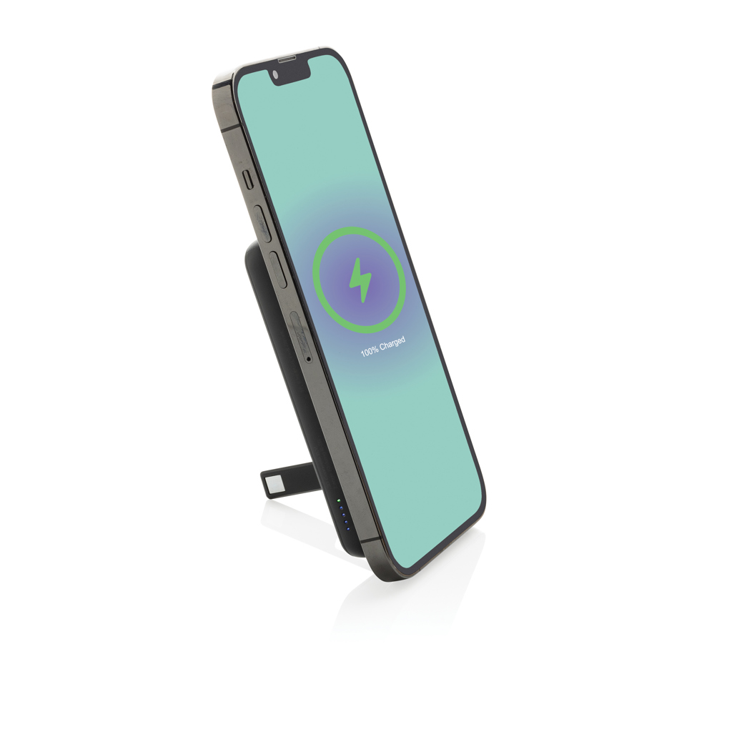 Zen 5000mAh 5W magnetische Bambus-Powerbank aus RCS rPlastik