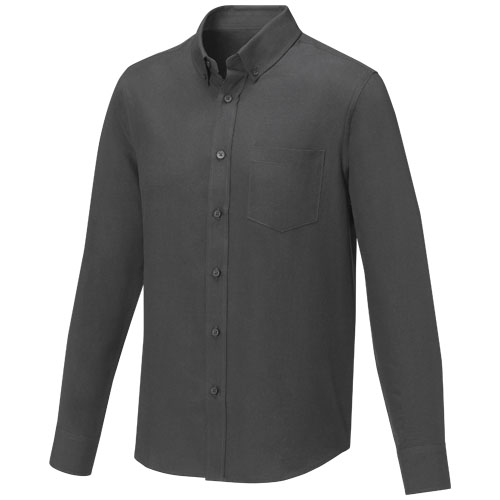 Pollux 130 g/m² Herrenhemd mit langen Ärmeln - storm grey / S