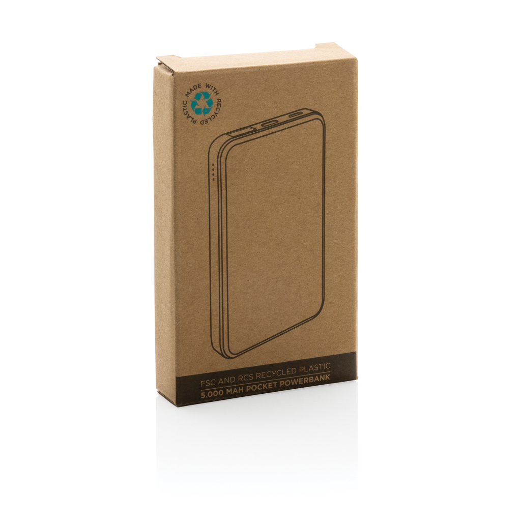 5.000mAh Powerbank aus RCS recyceltem Kunststoff