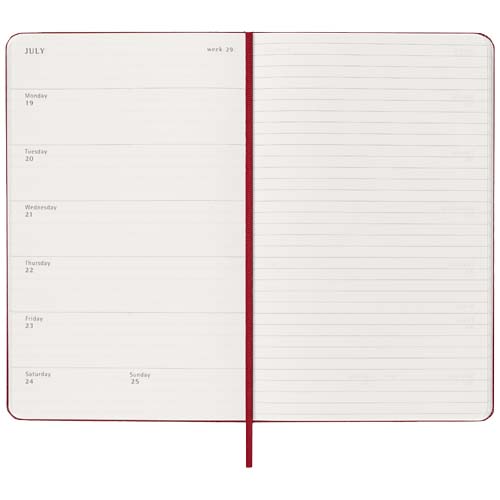 Moleskine Hardcover 12 Monate Wochenkalender L - scharlachrot