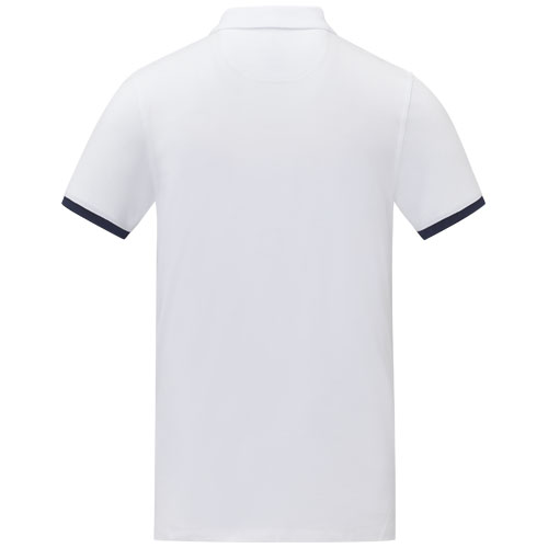 Morgan 200 g/m² Polo für Herren, zweifarbig - weiss / XS