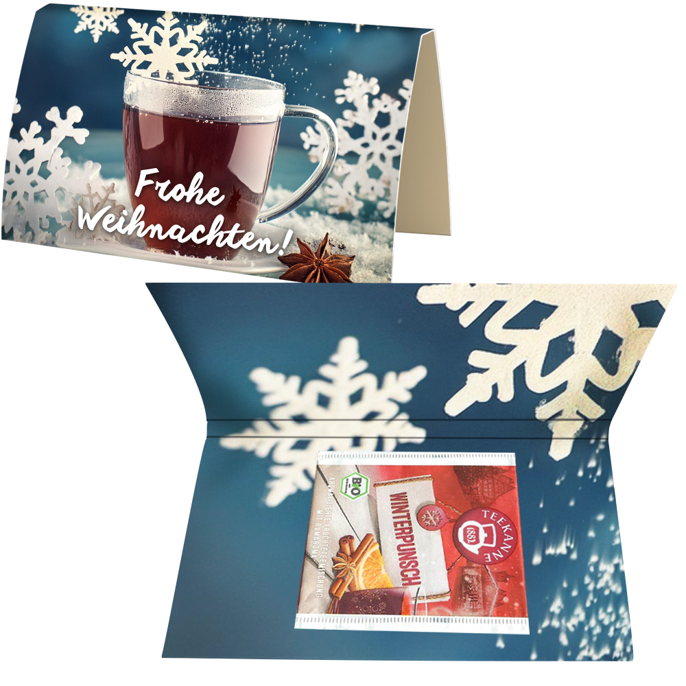 Bio Beuteltee Winterpunsch, 2,25g, Werbekarte A6 gefaltet