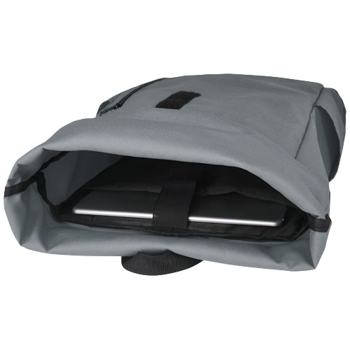 Byron 15,6" GRS RPET Roll-Top Rucksack 18 L - hellgrau