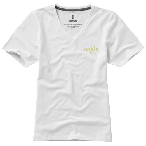 Kawartha T-Shirt für Damen mit V-Ausschnitt - weiss / XS