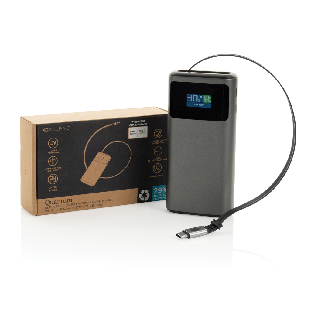 Quantum RCS Ultra-Fast 45W 10.000mAh Powerbank mit Display