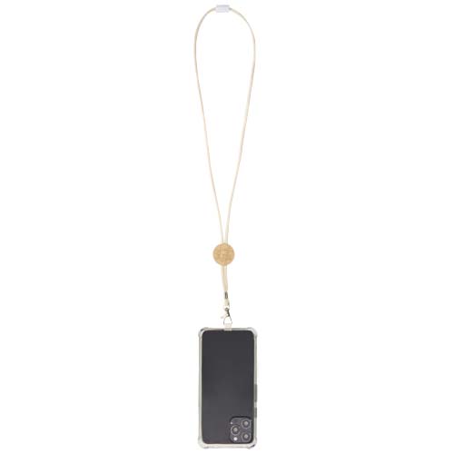 Adhab Smartphone Lanyard mit Bambusdetails - weiss