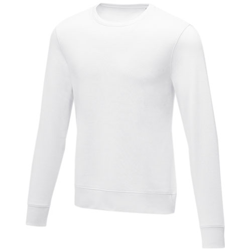 Charon 240 g/m² Herrenpullover mit Rundhalsausschnitt - weiss / XS