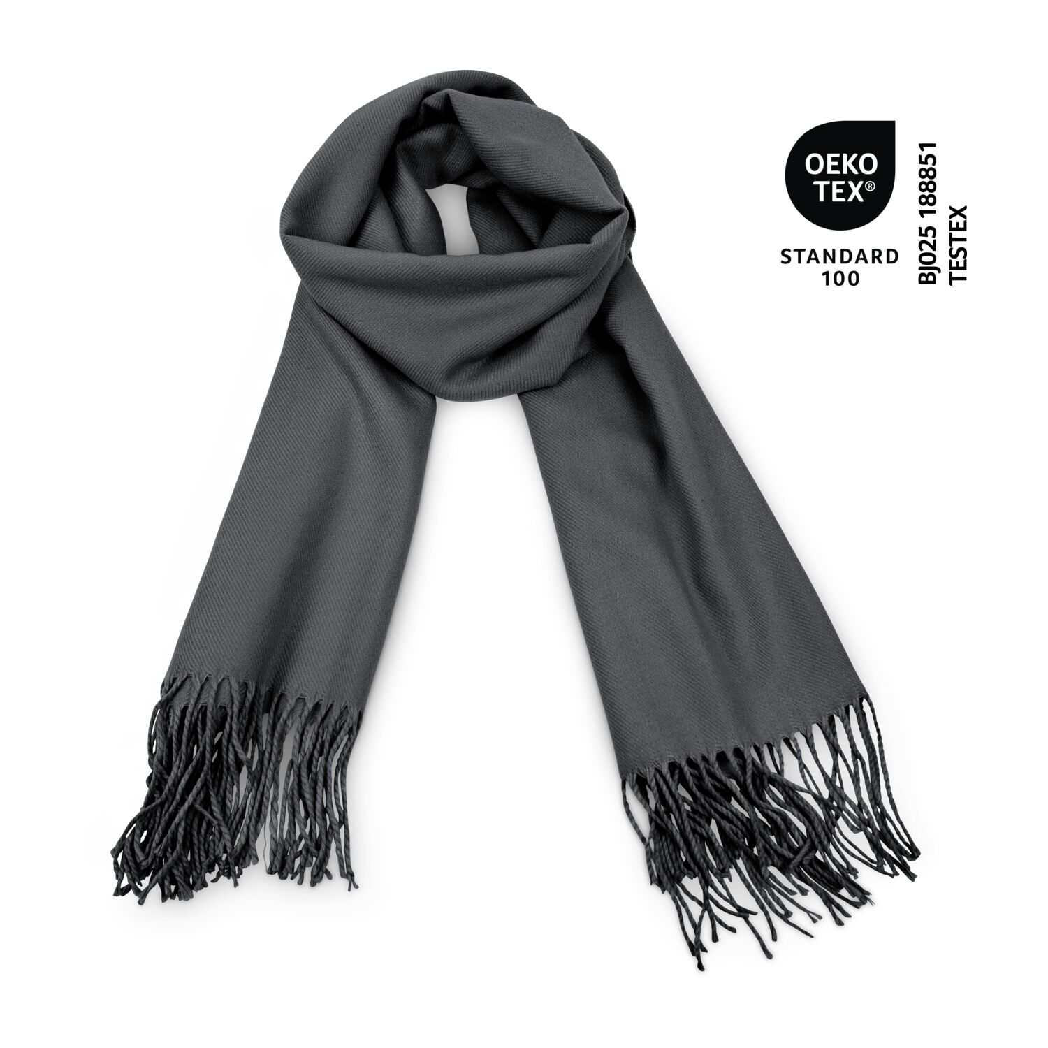 Schal Modena anthrazit - 60 x 180 cm, 230 g/m²