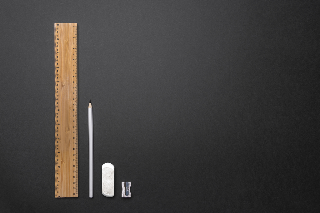 Timberson extra dickes 30cm doppelseitiges Bambuslineal