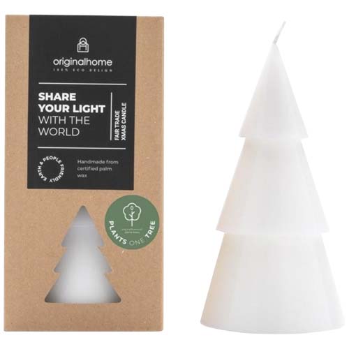 Originalhome Weihnachtsbaum Kerze L - weiss