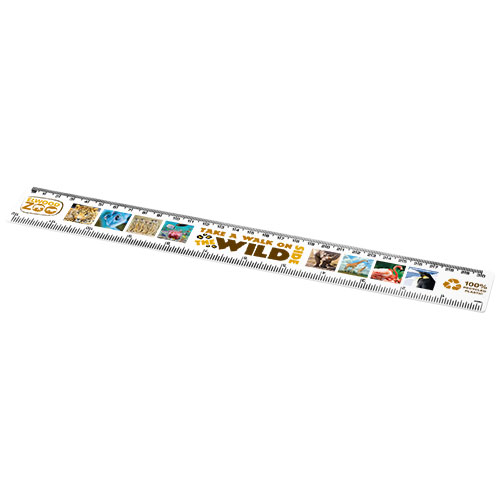 Refari 30 cm Lineal aus recyceltem Kunststoff - weiss