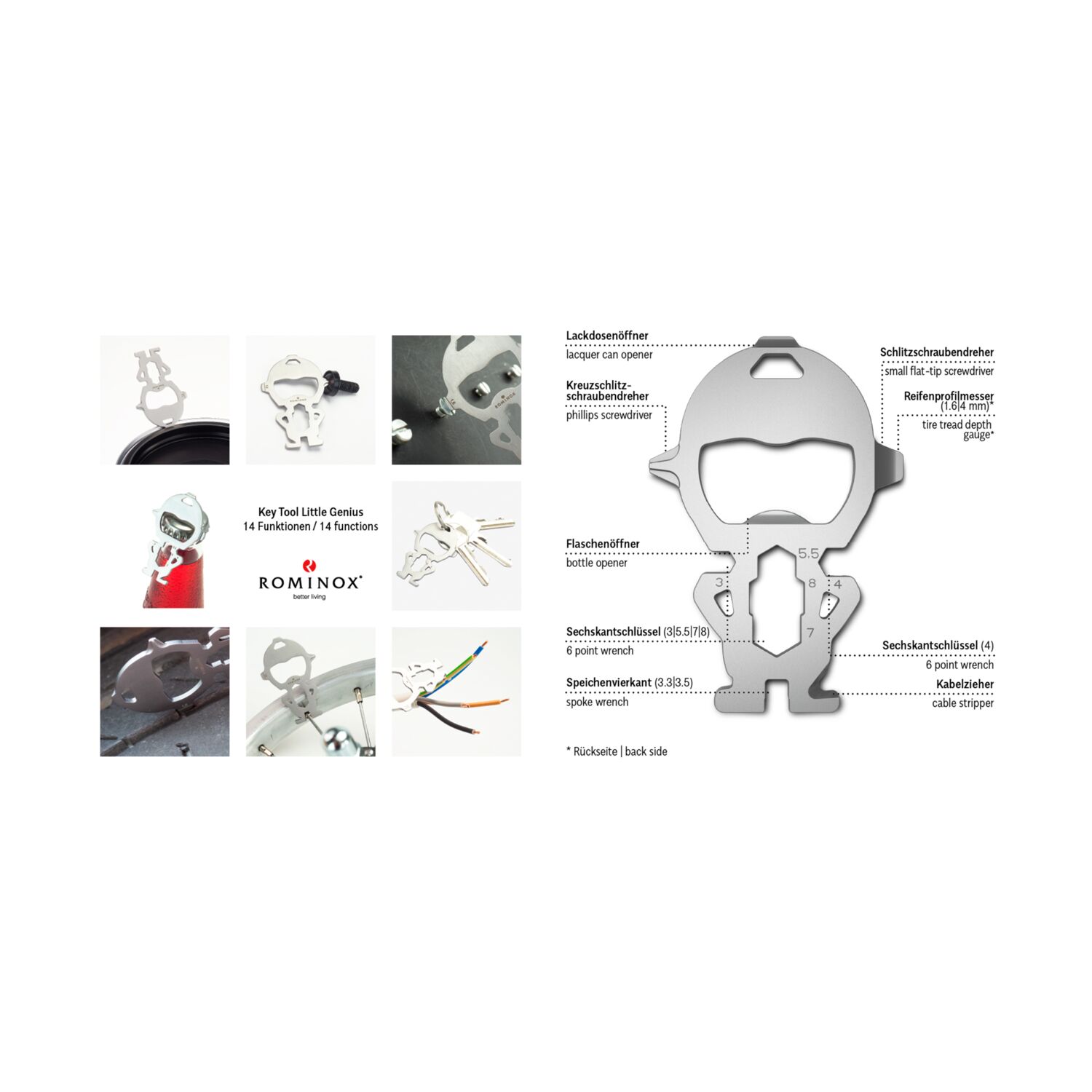ROMINOX® Key Tool // Little Genius - 14 Funktionen