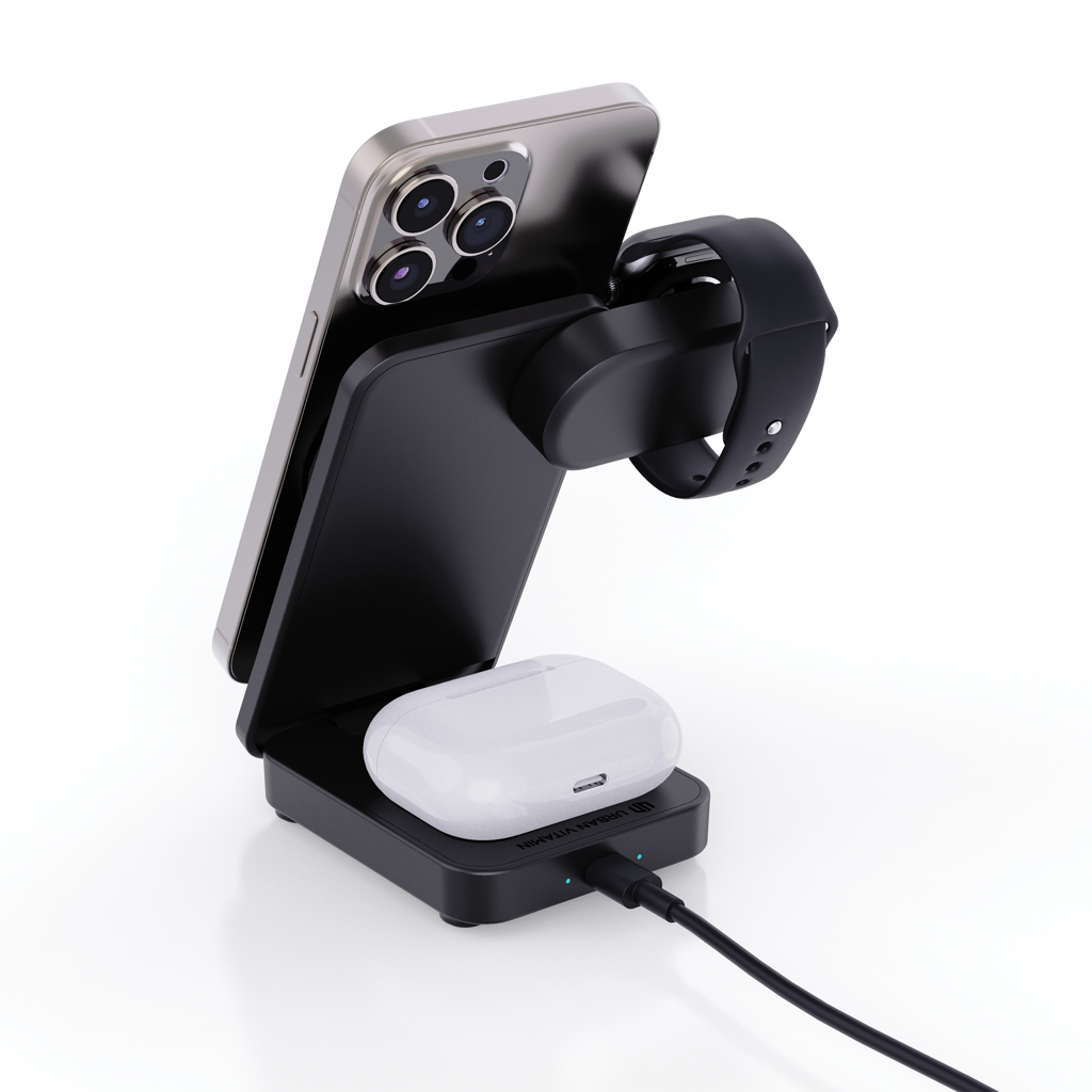 Urban Vitamin Arcadia 15W 3in1 Magnet-Charger aus RCS rABS