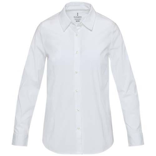 Carnelian 133 g/m² Popeline Bluse - weiss / XS