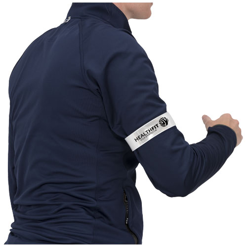 RFX™ Johan 38 cm reflektierendes PVC Sicherheits-Schnapparmband - weiss