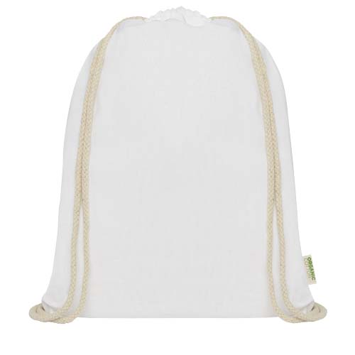 Orissa 140 g/m² Turnbeutel aus Bio-Baumwolle 5L - weiss