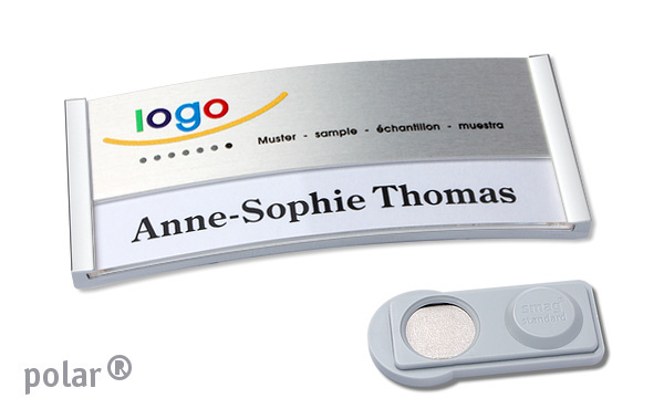 Namensschild polar® 30 "alu-print"