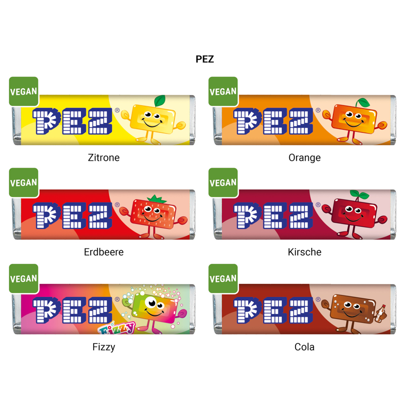 Werbekarte Visitenkartenformat PEZ