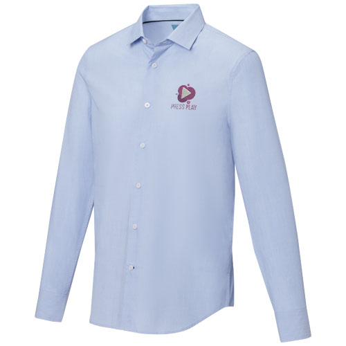 Cuprite Langarm Shirt aus Bio-Baumwolle für Herren - hellblau / XS