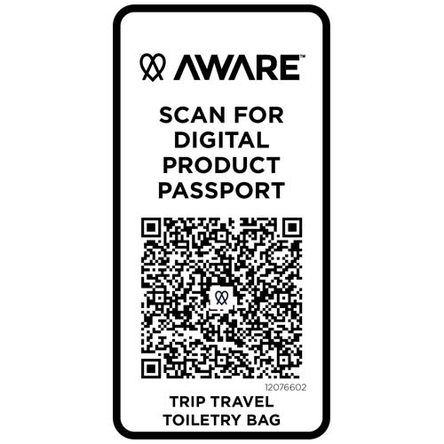 Trip Aware™ Recycelter Reisekulturbeutel 6 L  - offwhite
