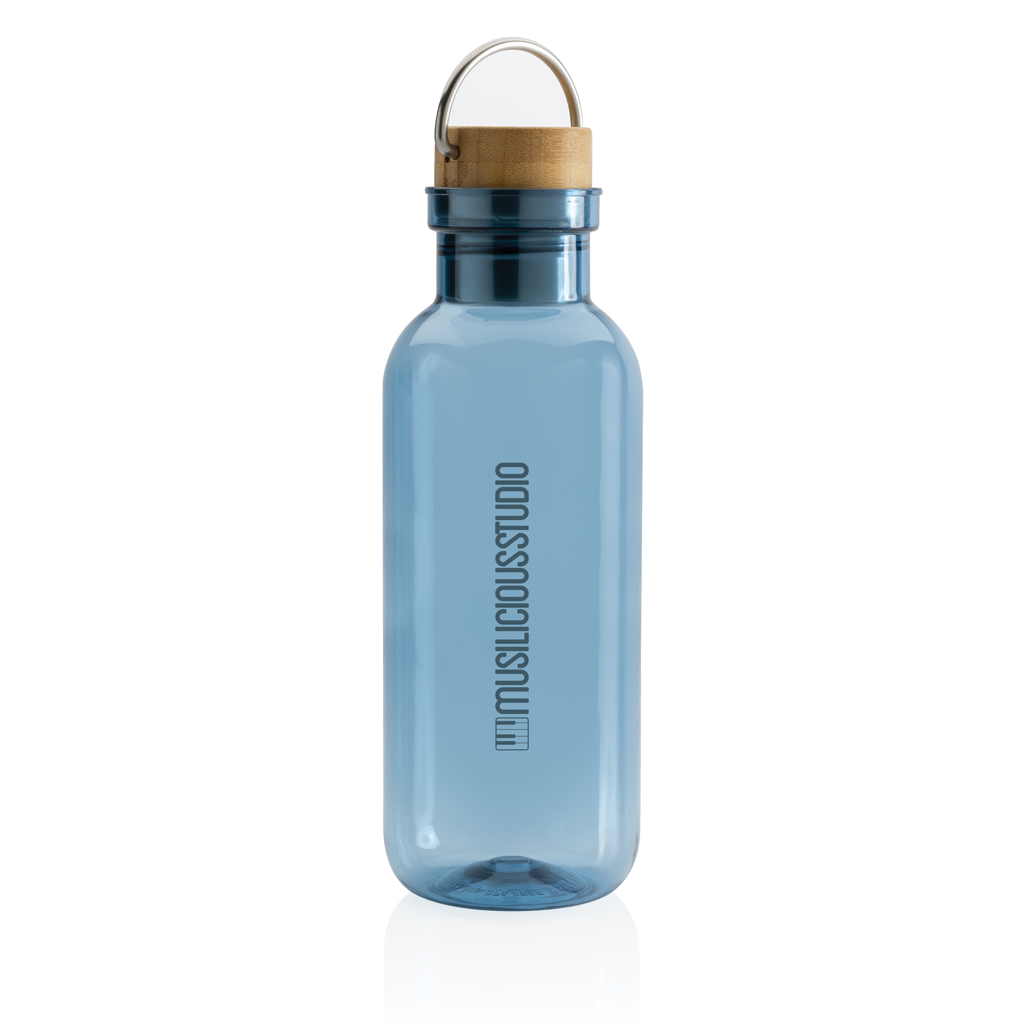 RCS rPET Flasche with Bambusdeckel und Griff