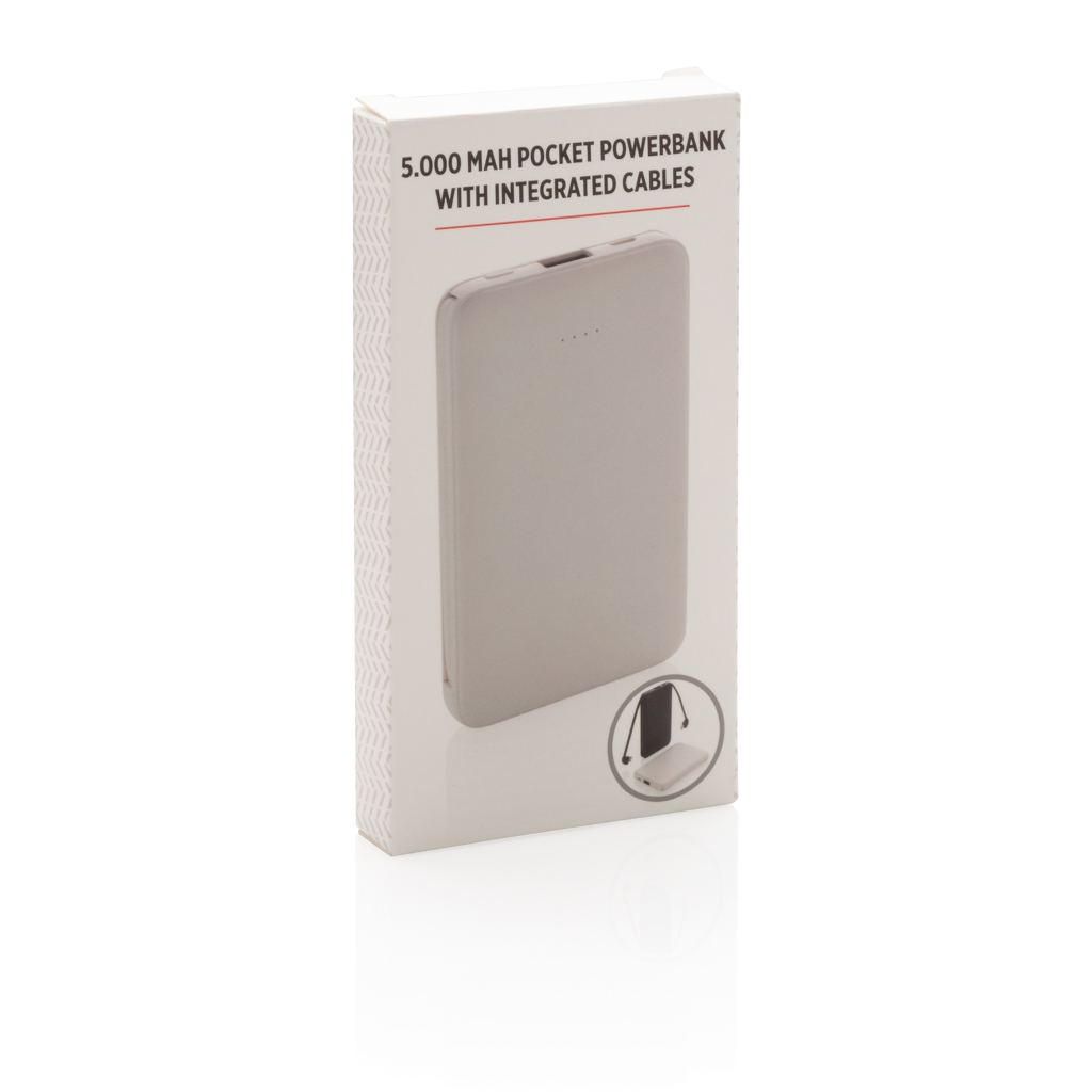 5.000 mAh Powerbank mit integriertem Kabel
