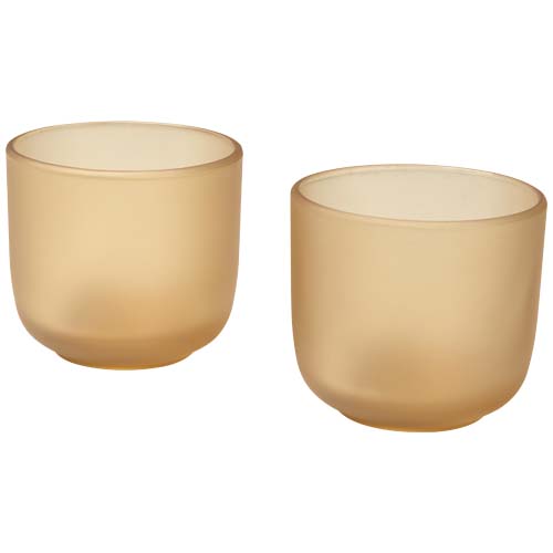 Mal 200 ml Glasbecher – 2er-Set, matt - oatmeal